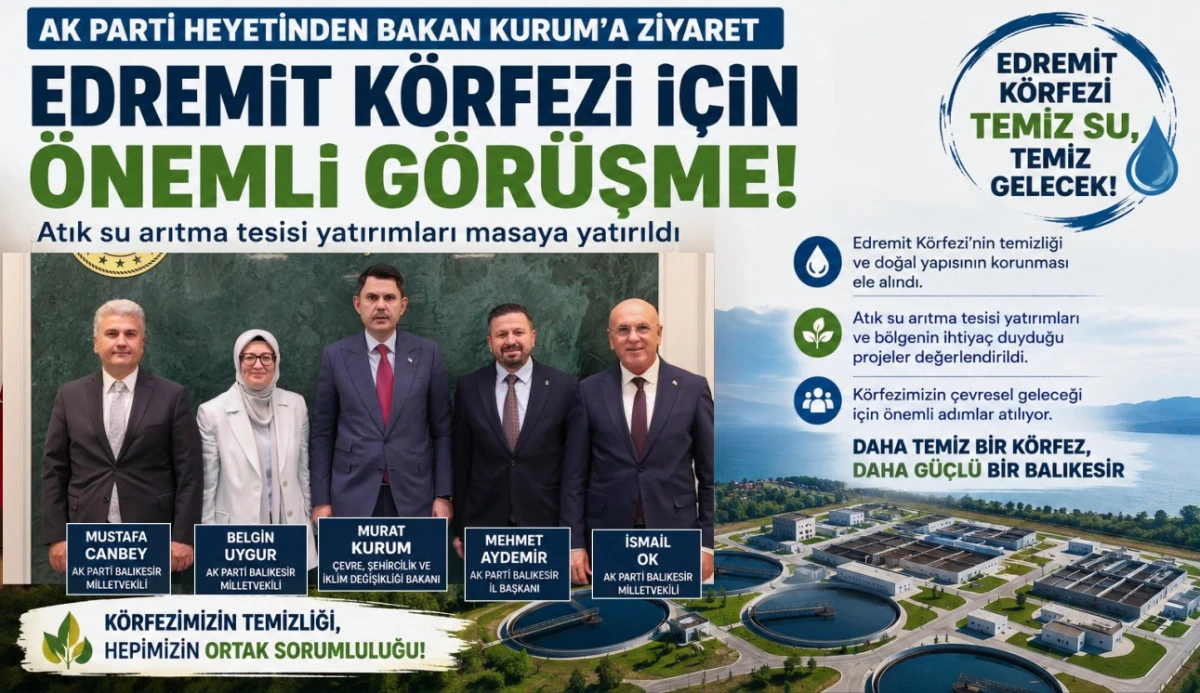 AK PARTİ HEYETİNDEN BAKAN KURUM&rsquo;A EDREMİT K&Ouml;RFEZİ ZİYARETİ