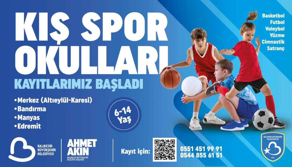 Balıkesir Büyükşehir’nin Kış Spor Okulları’na kayıtlar başladı  