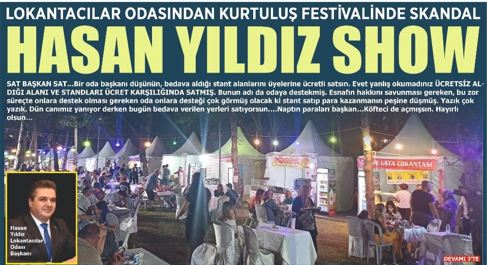 LOKANTACILAR ODASINDAN KURTULUŞ FESTİVALİNDE SKANDAL  HASAN YILDIZ SHOW