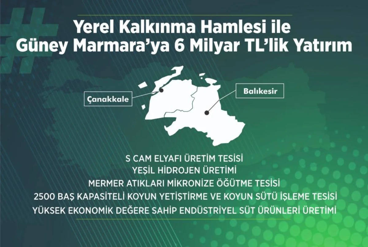 Yerel Kalkınma hamlesi ile G&uuml;ney Marmara&rsquo;ya 6 milyar TL&rsquo;lik yatırım